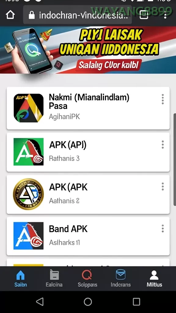 Sistem Pembayaran wayang8899 screenshot